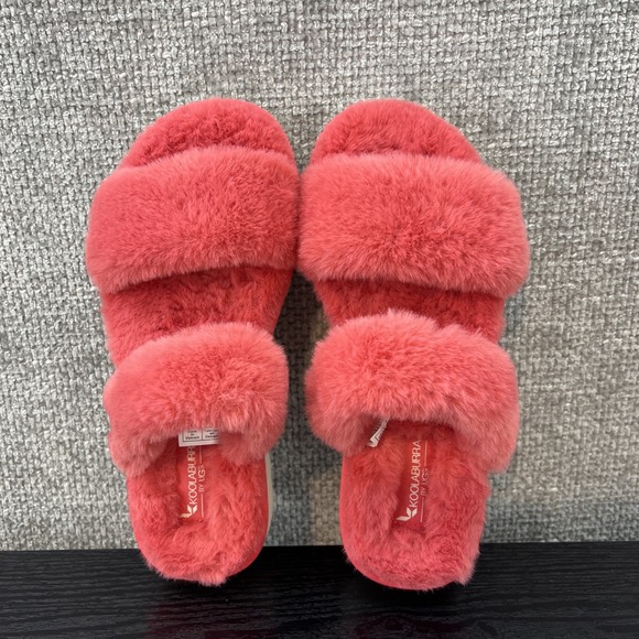 Koolaburra Women's by UGG Faux Fur Slide Slippers Women's Size 6 Slippers Pink - Picture 1 of 16